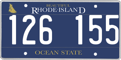 RI license plate 126155