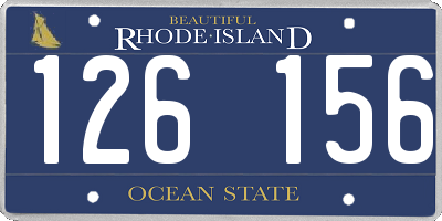 RI license plate 126156