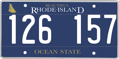 RI license plate 126157