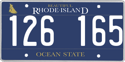 RI license plate 126165