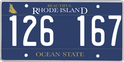 RI license plate 126167