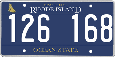 RI license plate 126168