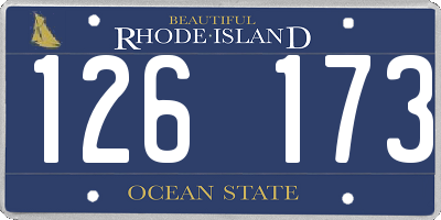 RI license plate 126173