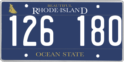 RI license plate 126180