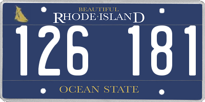 RI license plate 126181