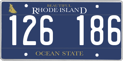 RI license plate 126186