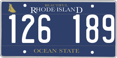 RI license plate 126189