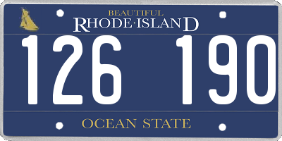 RI license plate 126190