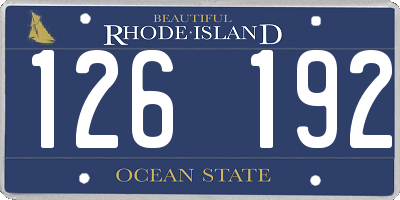 RI license plate 126192