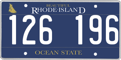 RI license plate 126196