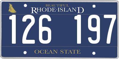 RI license plate 126197