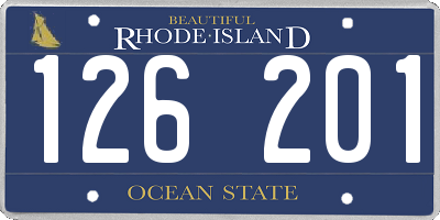 RI license plate 126201