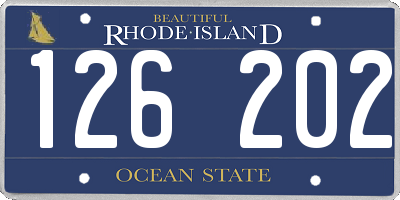 RI license plate 126202