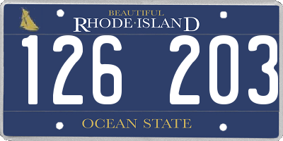 RI license plate 126203