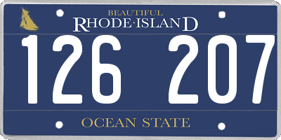 RI license plate 126207