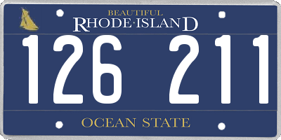 RI license plate 126211