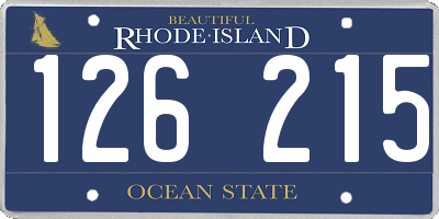 RI license plate 126215