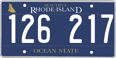 RI license plate 126217