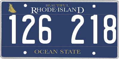 RI license plate 126218