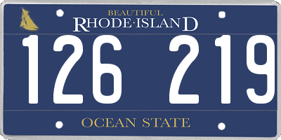 RI license plate 126219