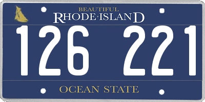 RI license plate 126221