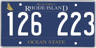 RI license plate 126223