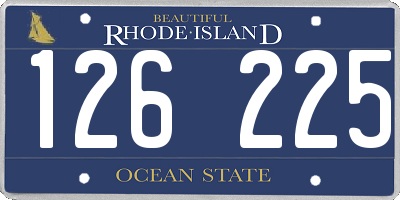 RI license plate 126225