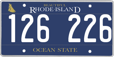 RI license plate 126226