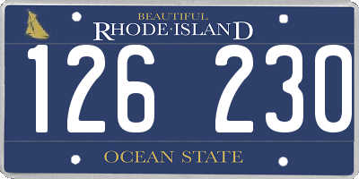 RI license plate 126230