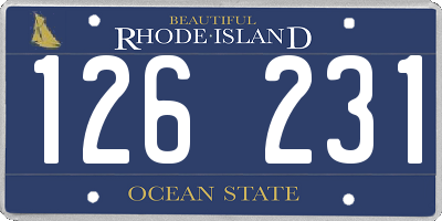 RI license plate 126231