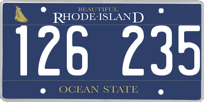 RI license plate 126235