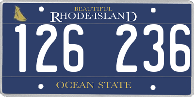 RI license plate 126236