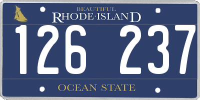 RI license plate 126237