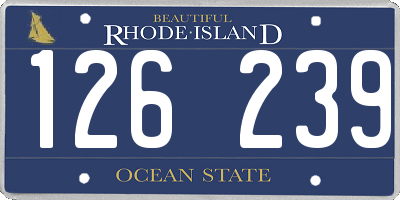 RI license plate 126239