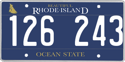 RI license plate 126243