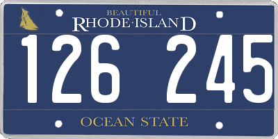 RI license plate 126245