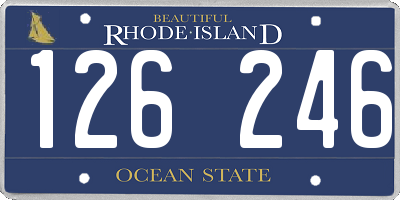 RI license plate 126246