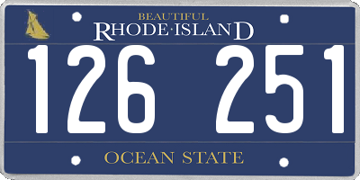 RI license plate 126251