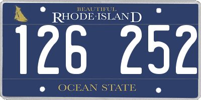 RI license plate 126252