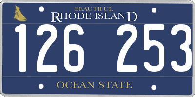RI license plate 126253