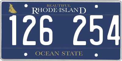 RI license plate 126254