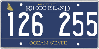 RI license plate 126255