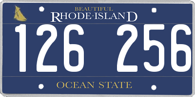 RI license plate 126256