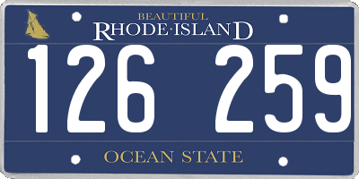RI license plate 126259