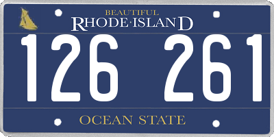 RI license plate 126261