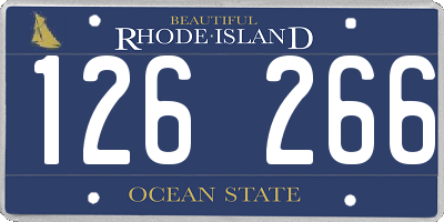 RI license plate 126266