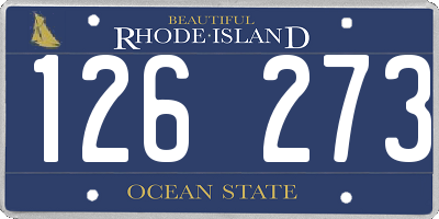 RI license plate 126273