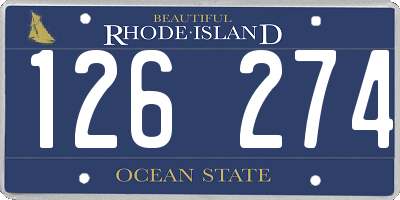 RI license plate 126274