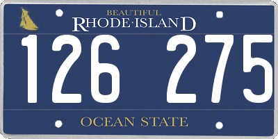RI license plate 126275
