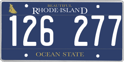 RI license plate 126277